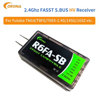 6ch Futaba 2.4 Ghz Fasst Receiver Transmitter For Radio Rc Car Corona R6FA-SB